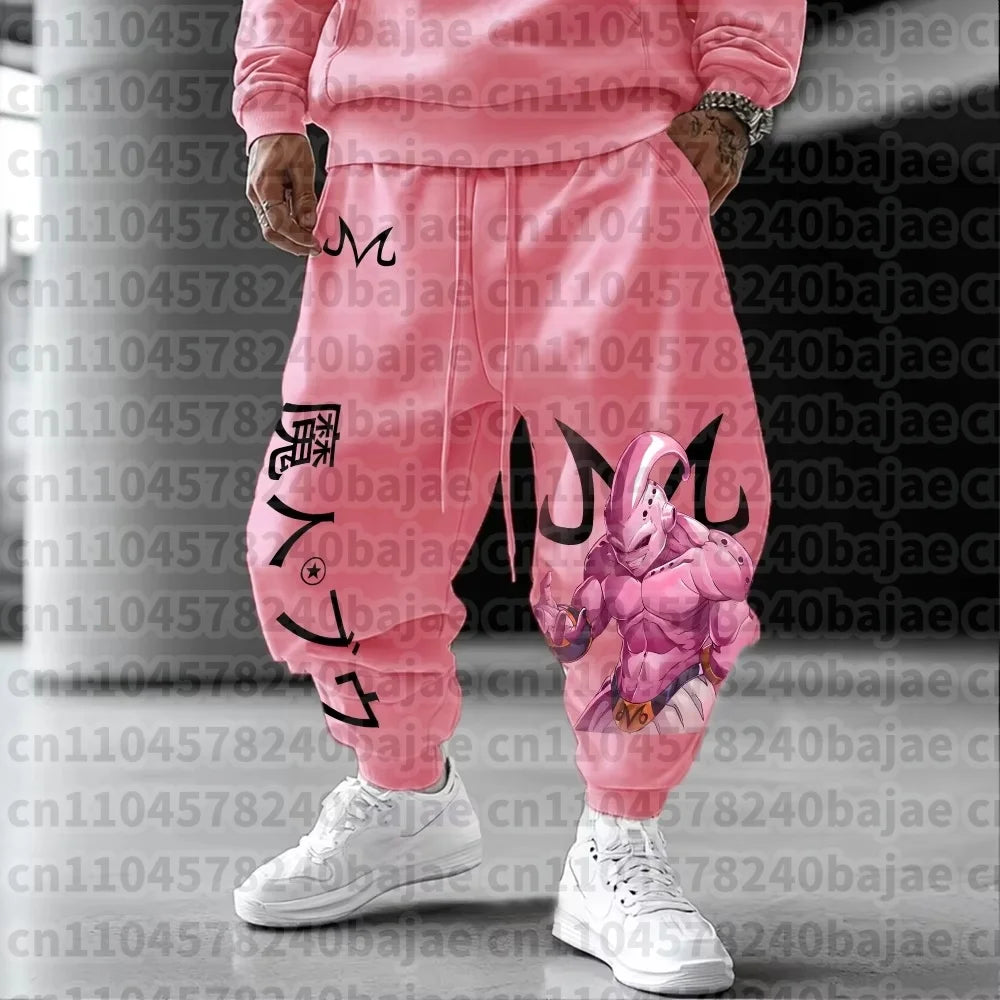 Dragon Ball Men's Jogger Pants | Majin Buu Graphic | Harajuku Style | Sizes S-XXL