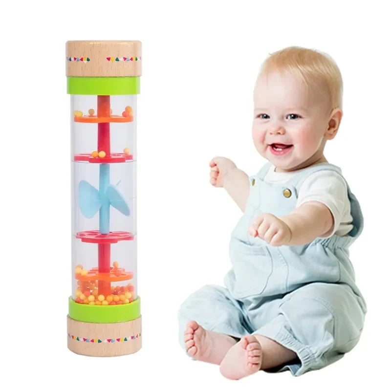 Colorful Musical Baby Rainmaker Rattle - Interactive Montessori Toy - ToylandEU