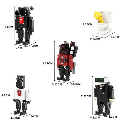 Skibidi Toilet Man and Camera Man Building Blocks with Speaker and Audio Components ToylandEU.com Toyland EU