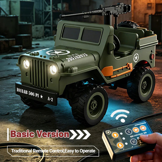 RC Crawler Jeep | 1/64 Scale 4WD | 2.4G Remote Control | Off Road Crawler