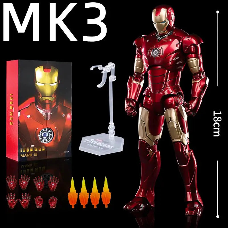 Original ZD Toys Iron Man Legends MK42 MK43 MK46 War Machine 1/10 MK50 MK2 MK3 MK4 MK5 MK6 MK7 Tony Stark Model Action Figure - ToylandEU
