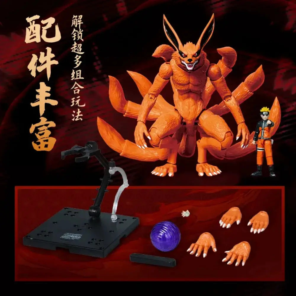Blokees NARUTO Uzumaki Naruto Kurama Kyuubi Eyes Can Emit Light Action Figure Assembly Collection Anime Model Toy XMAS Gift - ToylandEU