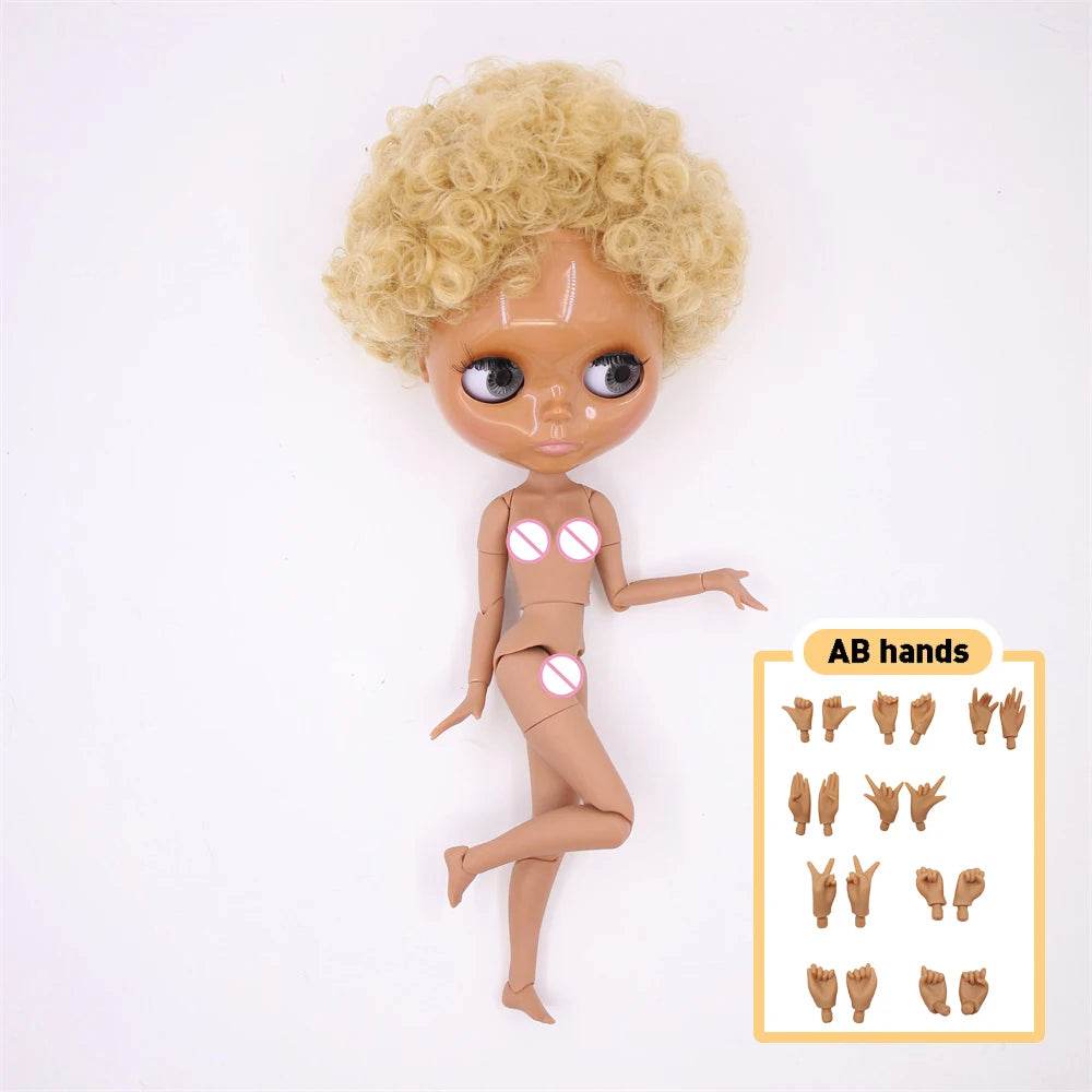 Premium Blythe Doll Super Dark Skin Afro Hair For Girls - ToylandEU