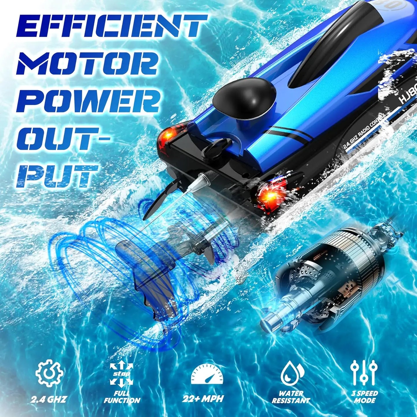 RC Boat | 2.4GHz Remote Control | Max Speed 25 KM/H