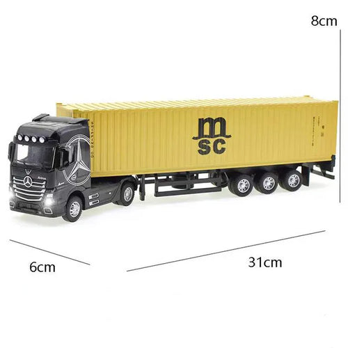 Large 1:50 Diecast Alloy Truck Model with Container Simulation and Sound-Light Features AliExpress Toyland EU