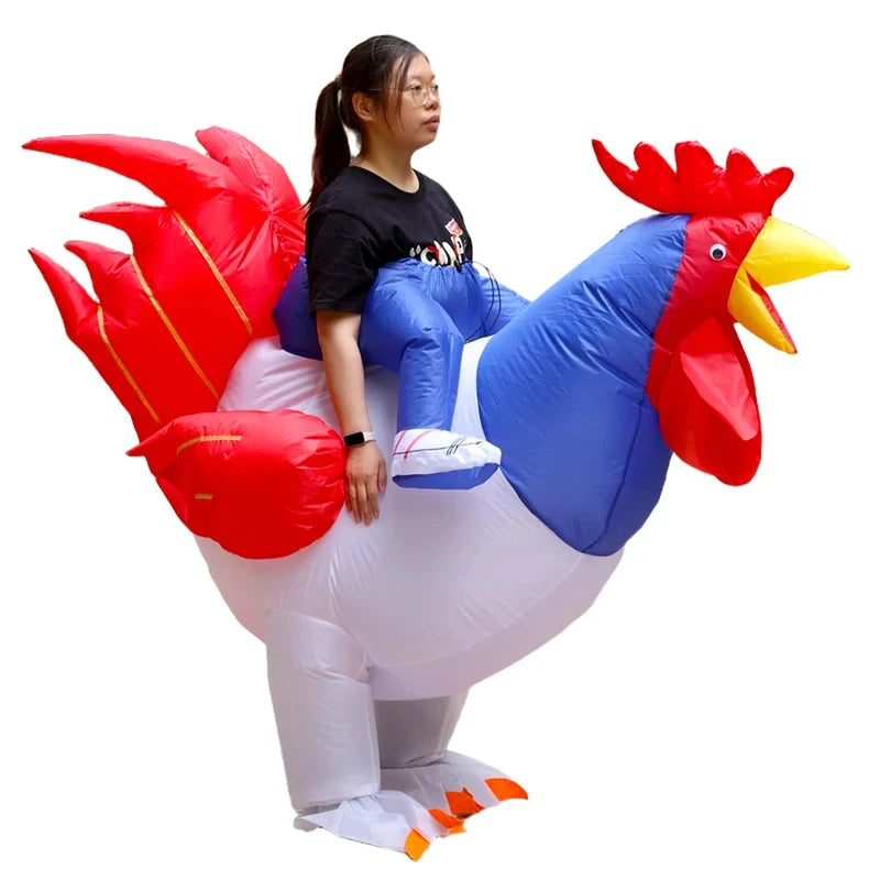Inflatable Rooster Costume | Adult Unisex Fit | Halloween Party Wear