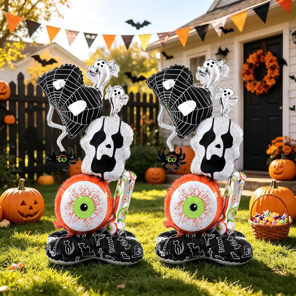 Halloween Balloons | Self Standing Giant | Latex BOO Design | 3.8 Foot