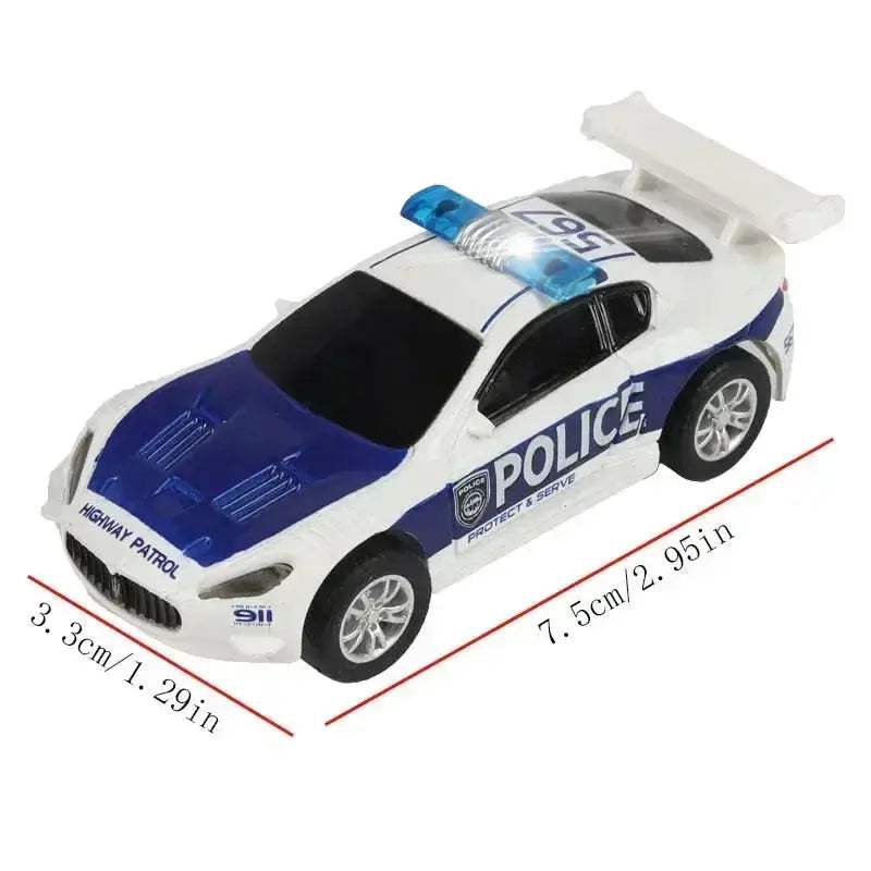 Slot Car Racing Track Set With Police Cars Scale Toy - ToylandEU