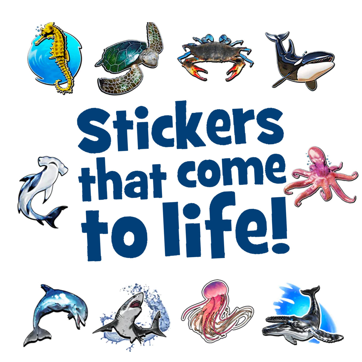 Sea Creatures AR Stickers | 3D Animation | Toylandeu™