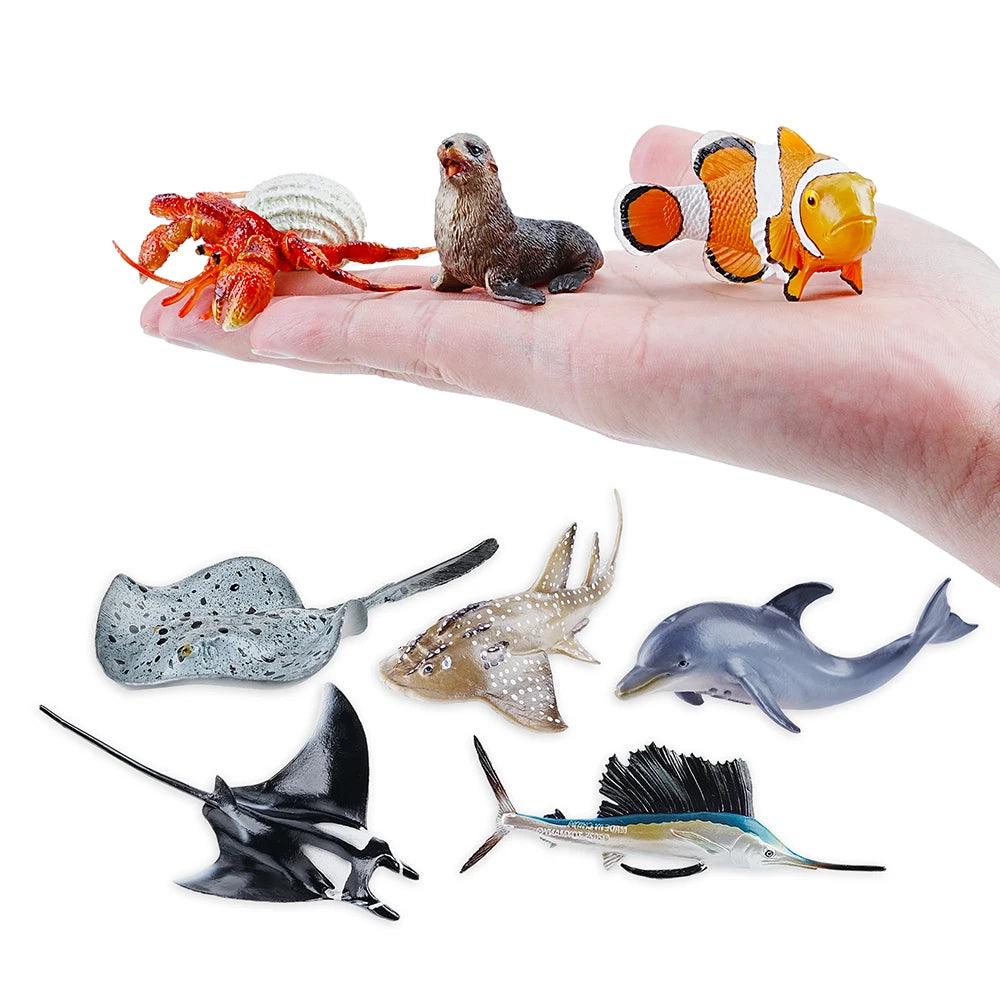  Sea Life Figures | 16 Piece PVC Figures | Toylandeu™ 