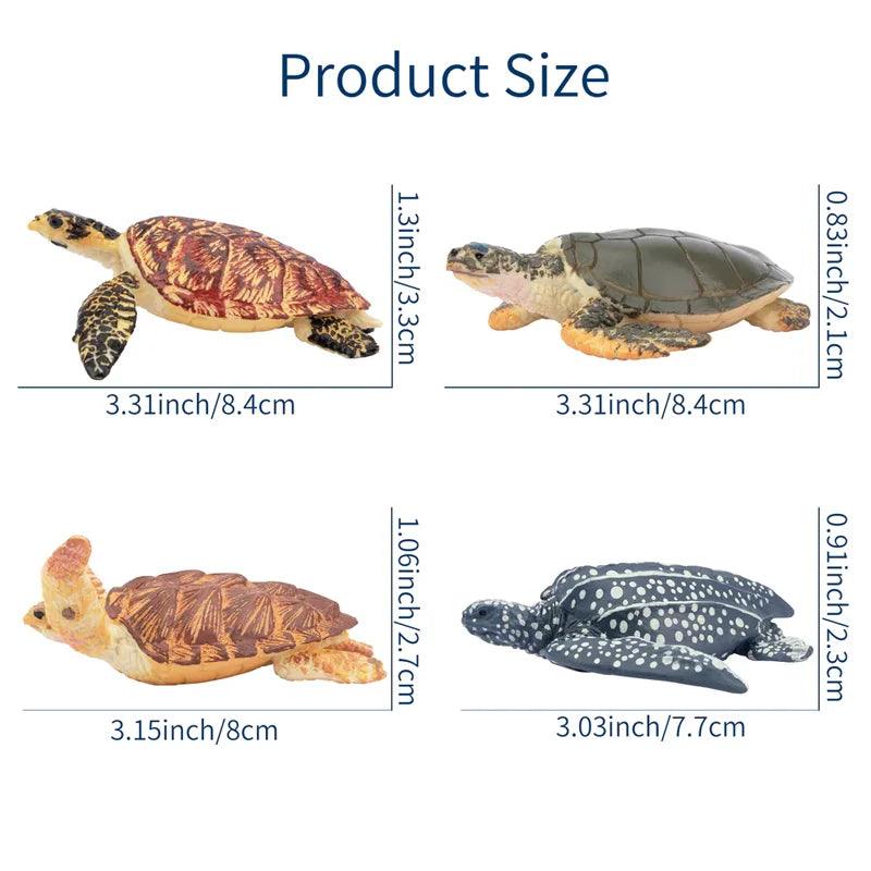  Sea Turtle Figures | PVC Mini Figures | Toylandeu™ 