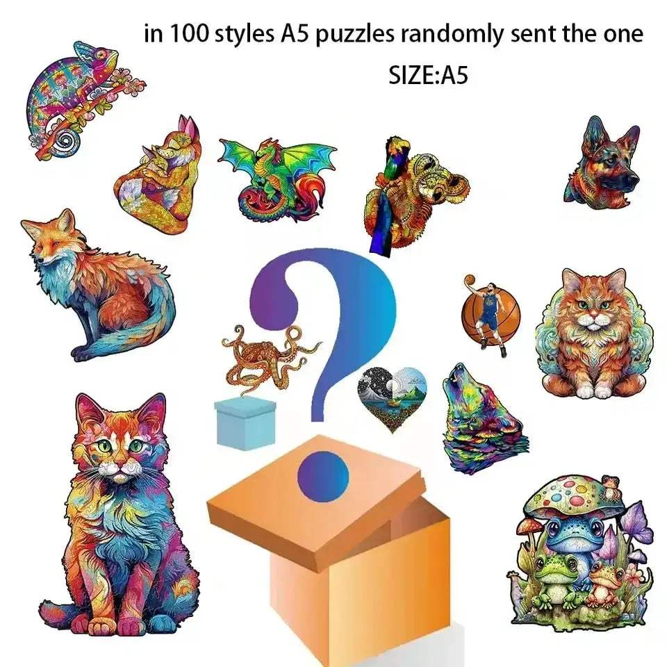 Wooden Puzzle Animal Round Educational Jigsaw For Kids And Adults - ToylandEU