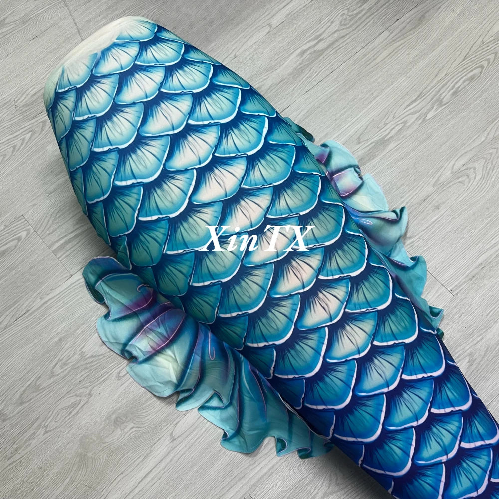 Mermaid Tail Bikini Set | Butterfly Peacock | Polyester Elastane | Custom Size