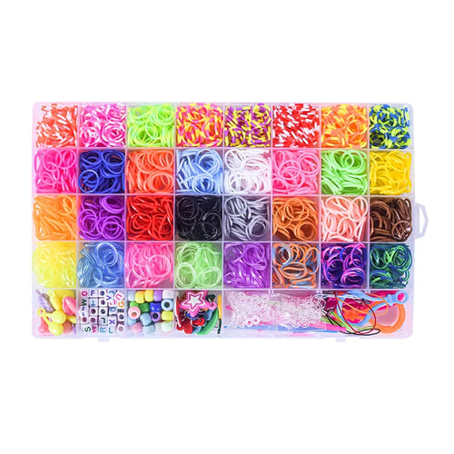 40 Lattice Woven Bracelet Rainbow Rubber Band DIY Knitting Machine Set ToylandEU.com Toyland EU