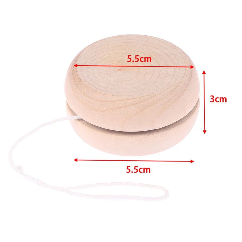 Wooden Yoyo Toy | Mini Round Size | DIY Hand Made Craft | Color Variants