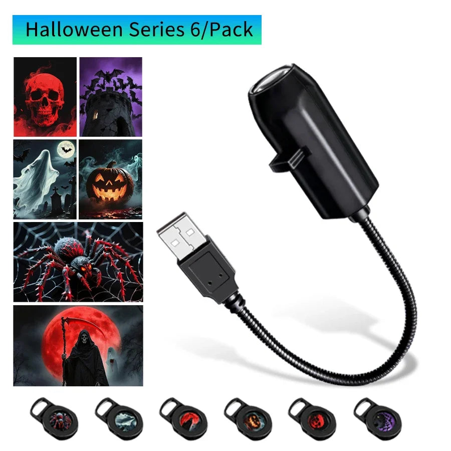 Usb Projection Lamp | Switchable Patterns | Planet Theme | Travel Party Decor