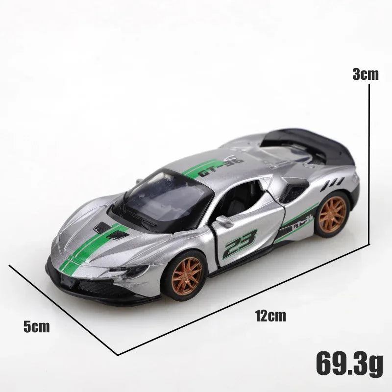 SF90 Alloy Diecast Pullback Racing Car Racetrack Colors - ToylandEU