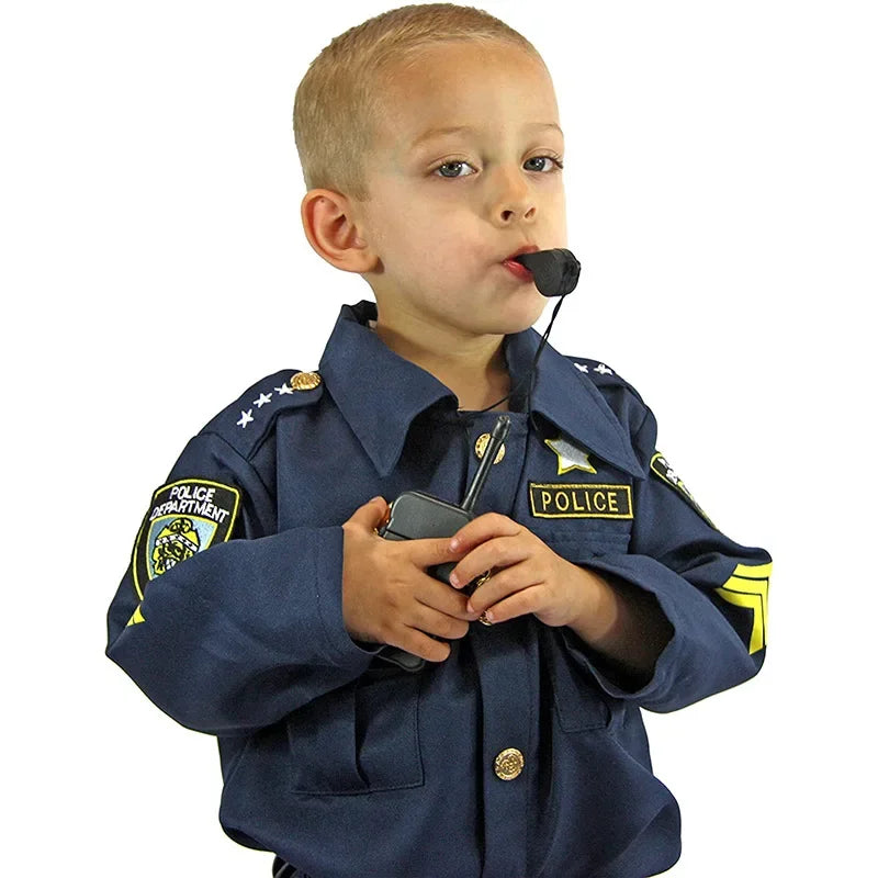 Kids' Police Officer Costume Set - Unisex Halloween Costume for Fun Role Play