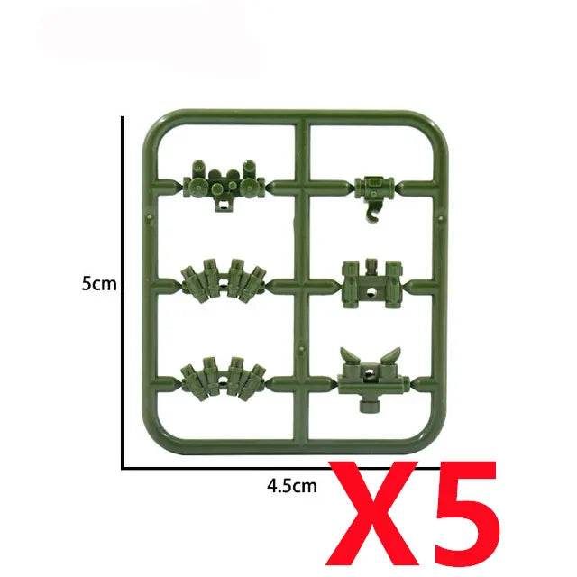 Premium Building Blocks Set Camouflage Military Equipment With Roadblock And Aircraft Parts For Kids - ToylandEU