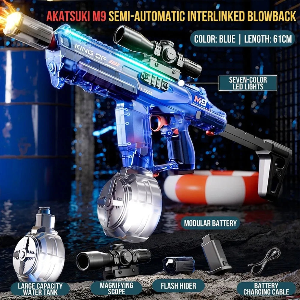 Water Blaster | LED Light | Automatic Soaker | Outdoor Beach Toy