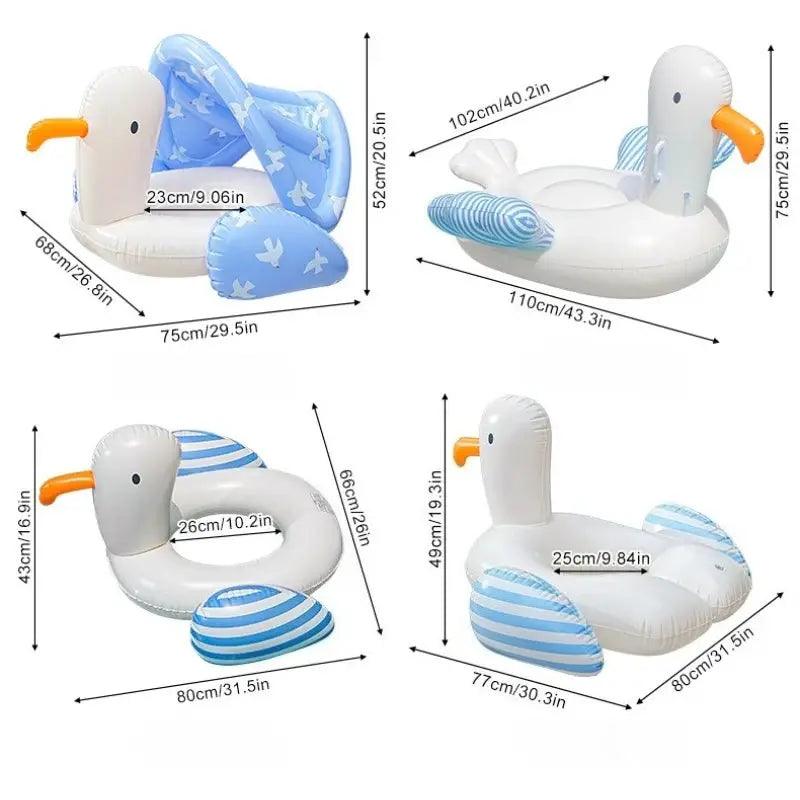  Seagull Inflatable Ride On Pool Float Durable Beach Fun -  ToylandEU™