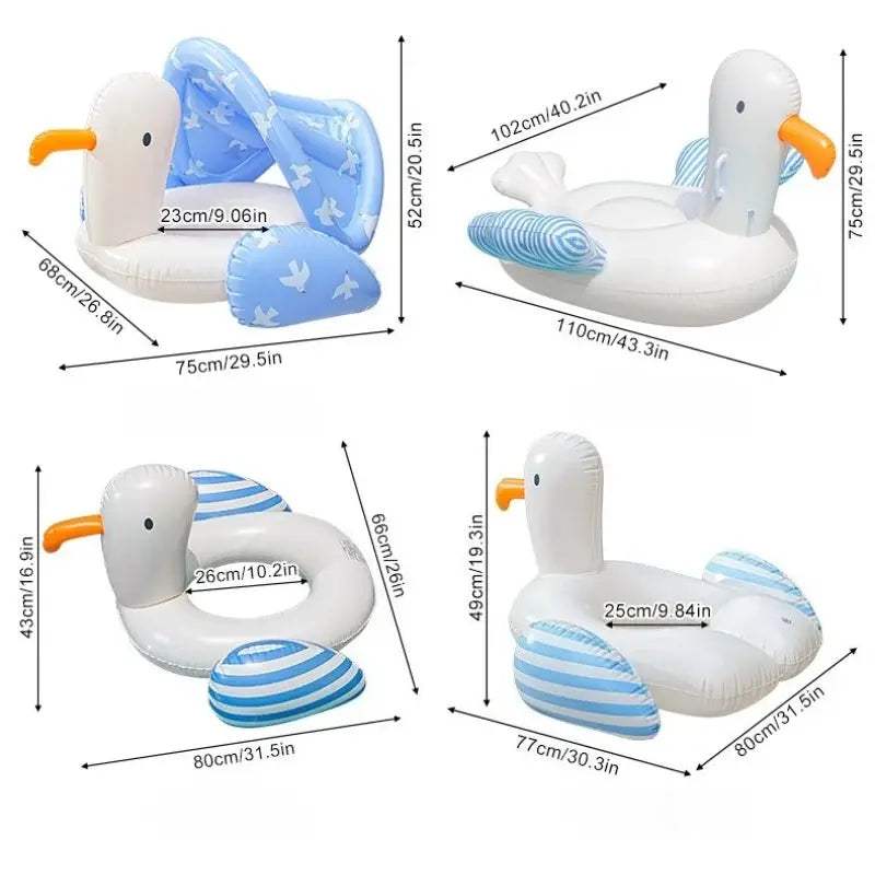  Seagull Inflatable Ride On Pool Float Durable Beach Fun -  ToylandEU™