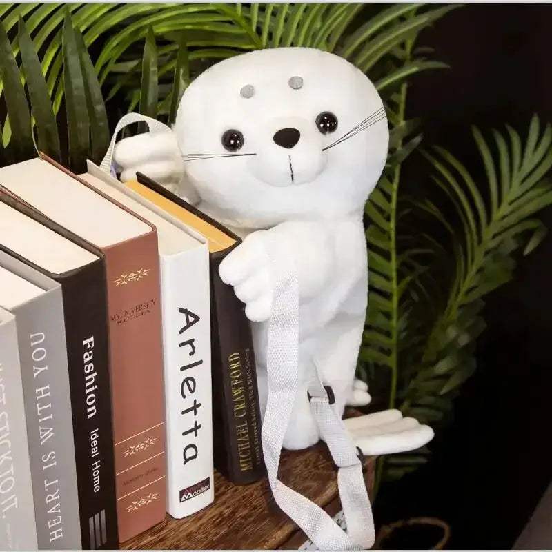 Seal Plush Backpack For Girls Soft Stuffed Sea Lion - ToylandEU