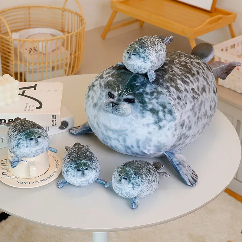 Seal Plush Toy Stuffed Animal With PP Cotton Filling, Throw Pillow Cushion, Kawaii Sea Life Decor For Kids - ToylandEU