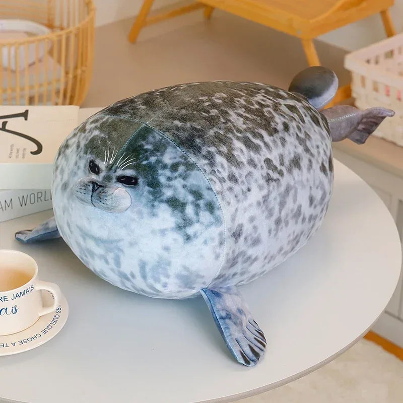 Seal Plush Toy Stuffed Animal With PP Cotton Filling, Throw Pillow Cushion, Kawaii Sea Life Decor For Kids - ToylandEU