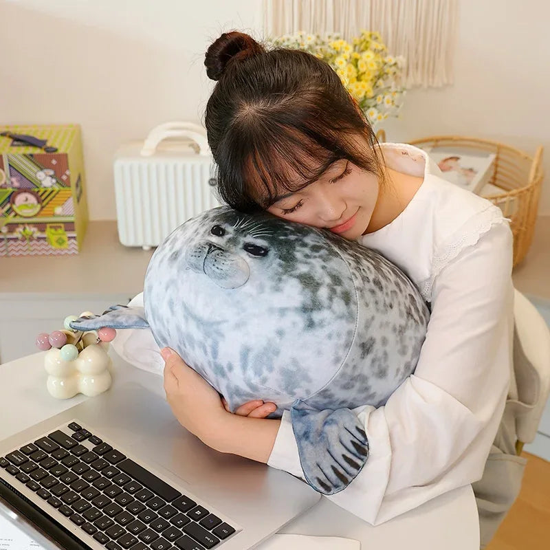 Seal Plush Toy Stuffed Animal With PP Cotton Filling, Throw Pillow Cushion, Kawaii Sea Life Decor For Kids - ToylandEU