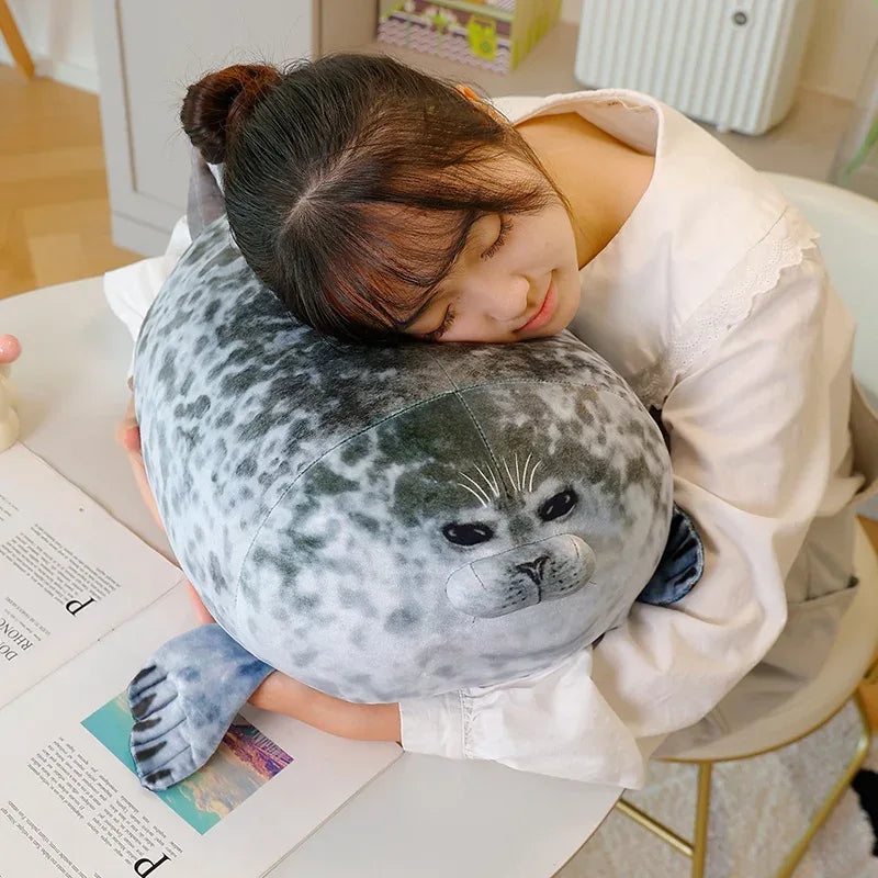 Seal Plush Toy Stuffed Animal With PP Cotton Filling, Throw Pillow Cushion, Kawaii Sea Life Decor For Kids - ToylandEU