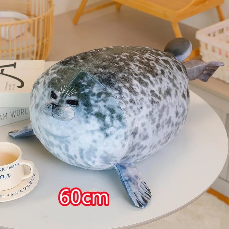 Seal Plush Toy Stuffed Animal With PP Cotton Filling, Throw Pillow Cushion, Kawaii Sea Life Decor For Kids - ToylandEU