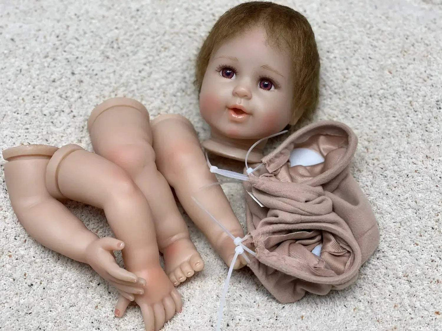 Seamlessly Painted Lifelike Reborn Doll Kit With Open Eyes - ToylandEU