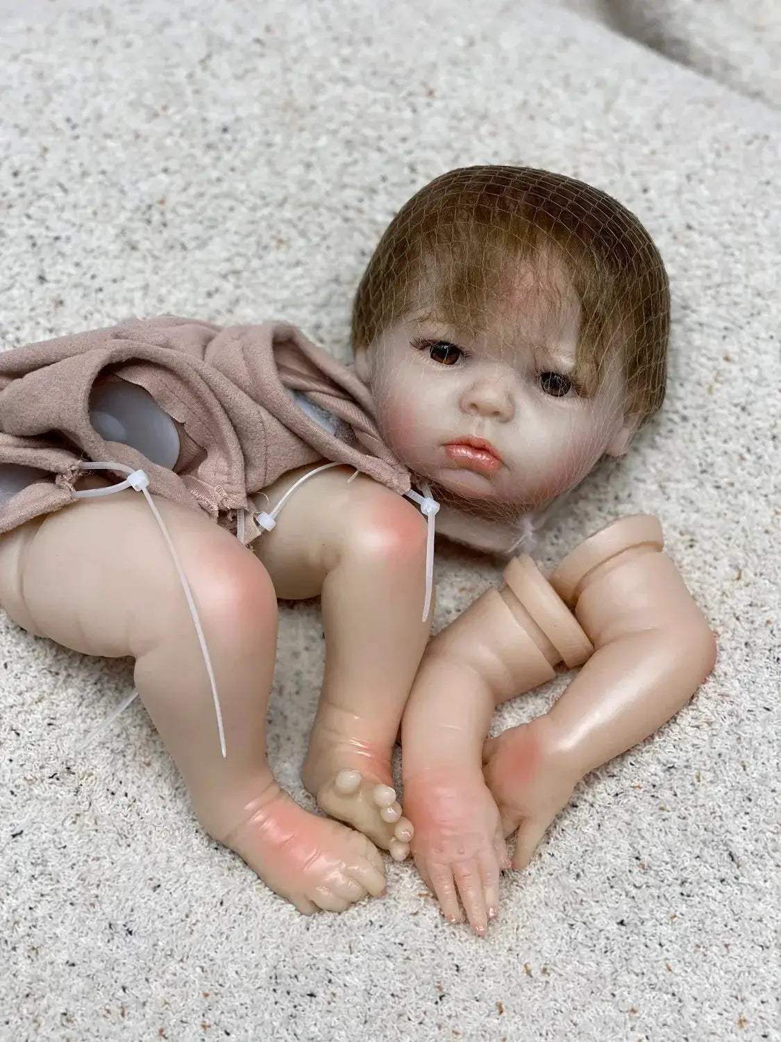 Seamlessly Painted Lifelike Reborn Doll Kit With Open Eyes - ToylandEU