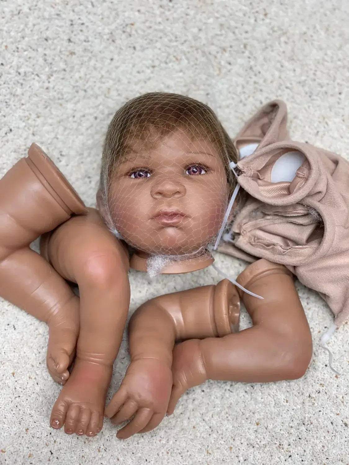 Seamlessly Painted Lifelike Reborn Doll Kit With Open Eyes - ToylandEU