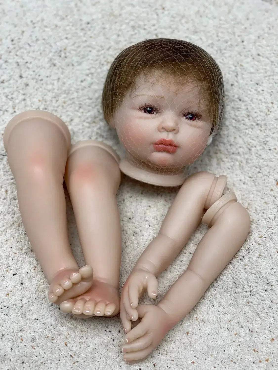 Seamlessly Painted Lifelike Reborn Doll Kit With Open Eyes - ToylandEU