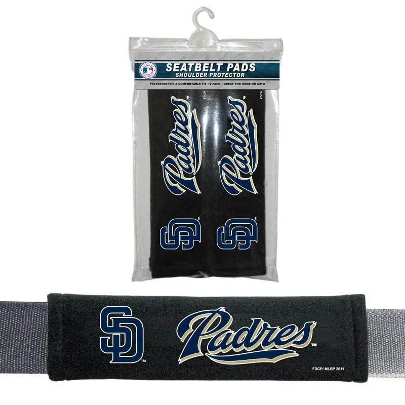  San Diego Padres Seat Belt Pads Set of 2 Velour Cushions CO -  ToylandEU™