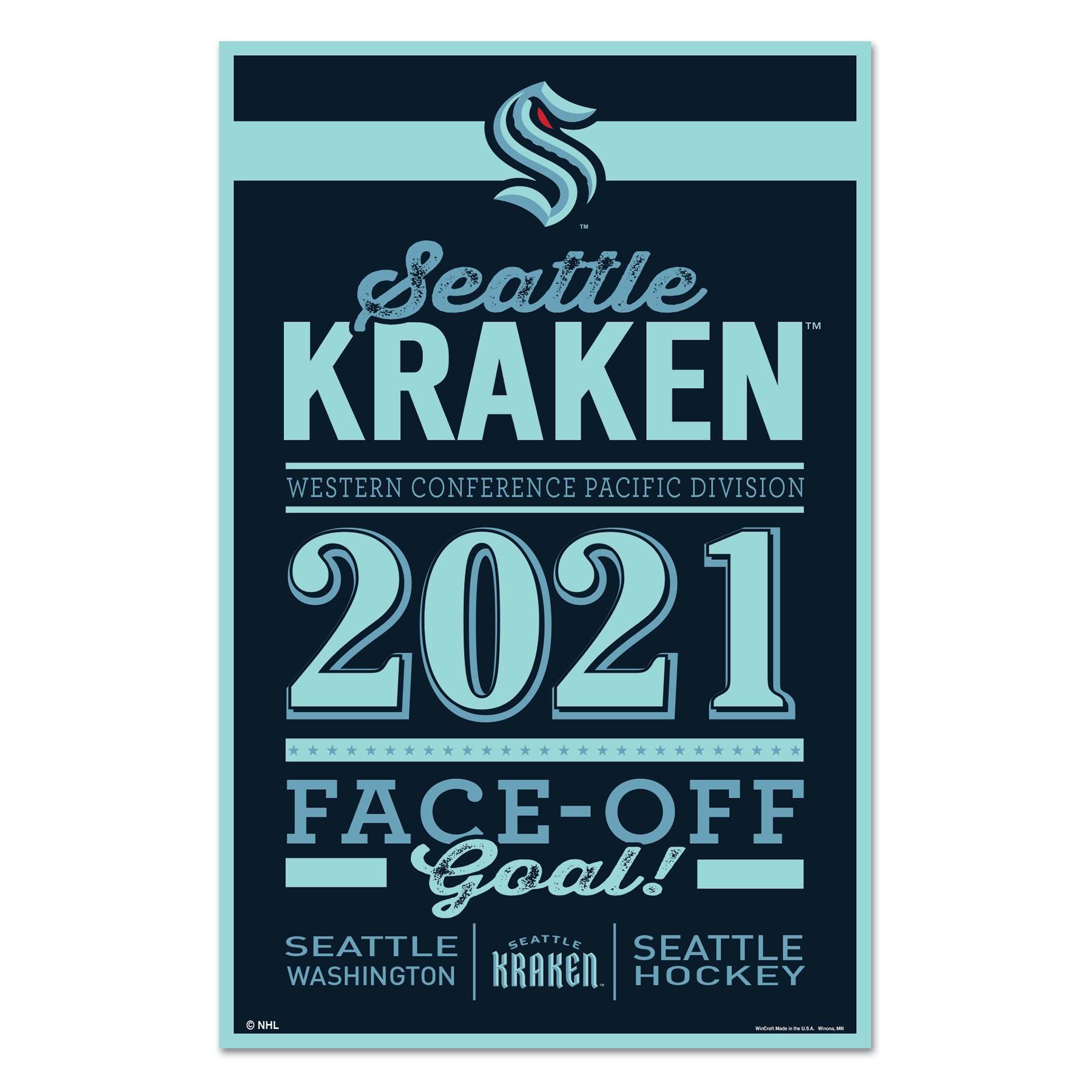Seattle Kraken 11x17 Wood Sign Established Team Colors - ToylandEU