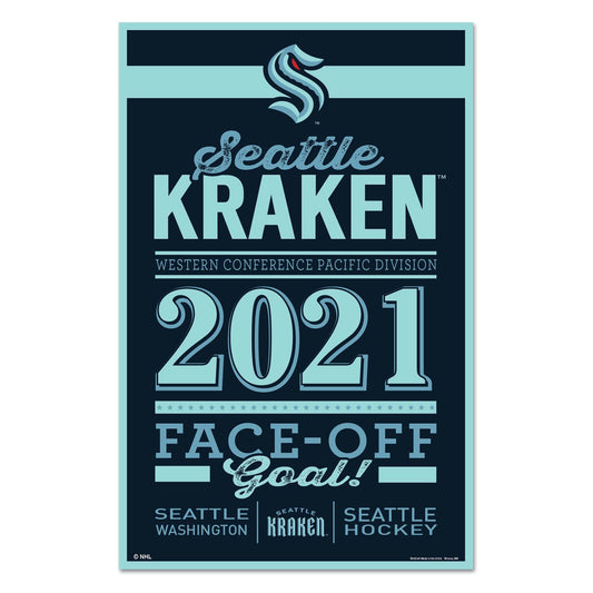 Seattle Kraken 11x17 Wood Sign Established Team Colors - ToylandEU