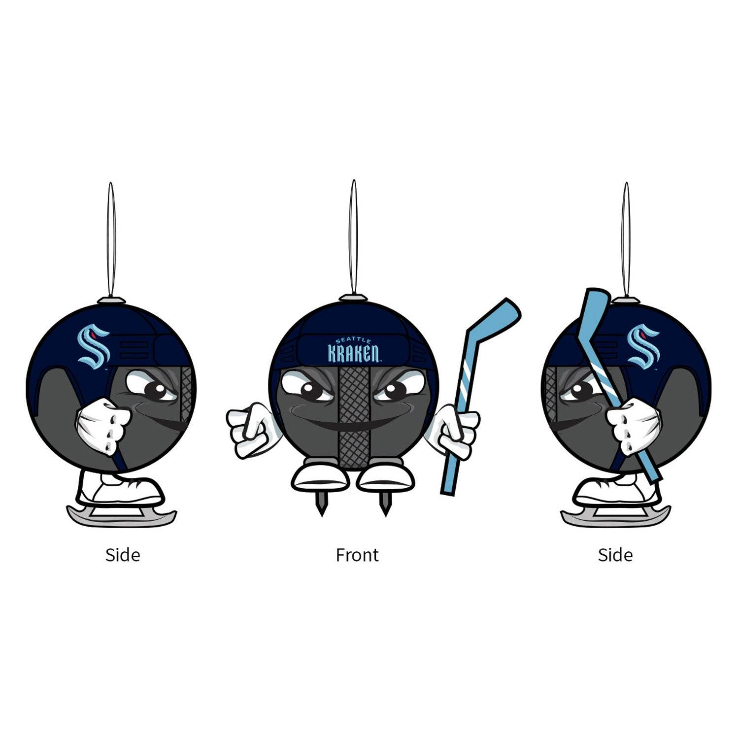 Seattle Kraken Ornament Ball Head 3 Inch Poly Foam Decor - ToylandEU