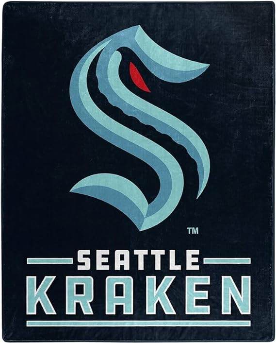 Seattle Kraken Raschel Plush Blanket 50x60 Signature Design - ToylandEU