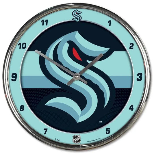  Seattle Kraken Round Wall Clock Chrome Finish Home Decor -  ToylandEU™