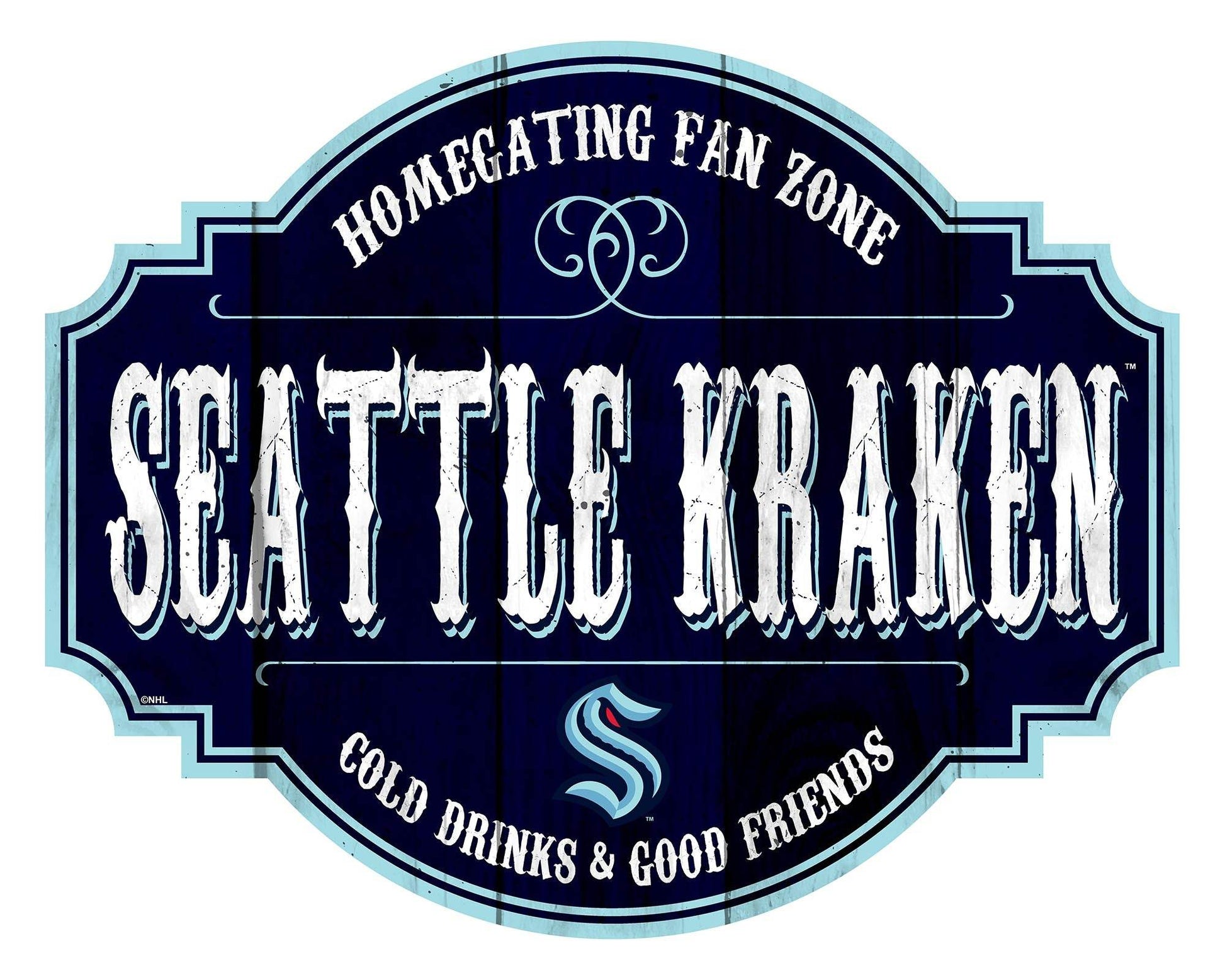Seattle Kraken Wood Sign 12 Inch Homegating Tavern Decor - ToylandEU