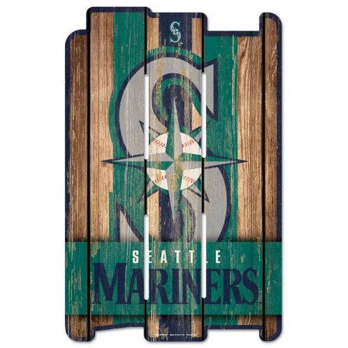 Seattle Mariners 11x17 Wood Fence Style Sign Special Order - ToylandEU
