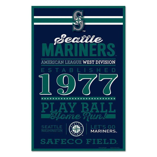  Seattle Mariners 11x17 Wood Sign Established By Wincraft -  ToylandEU™