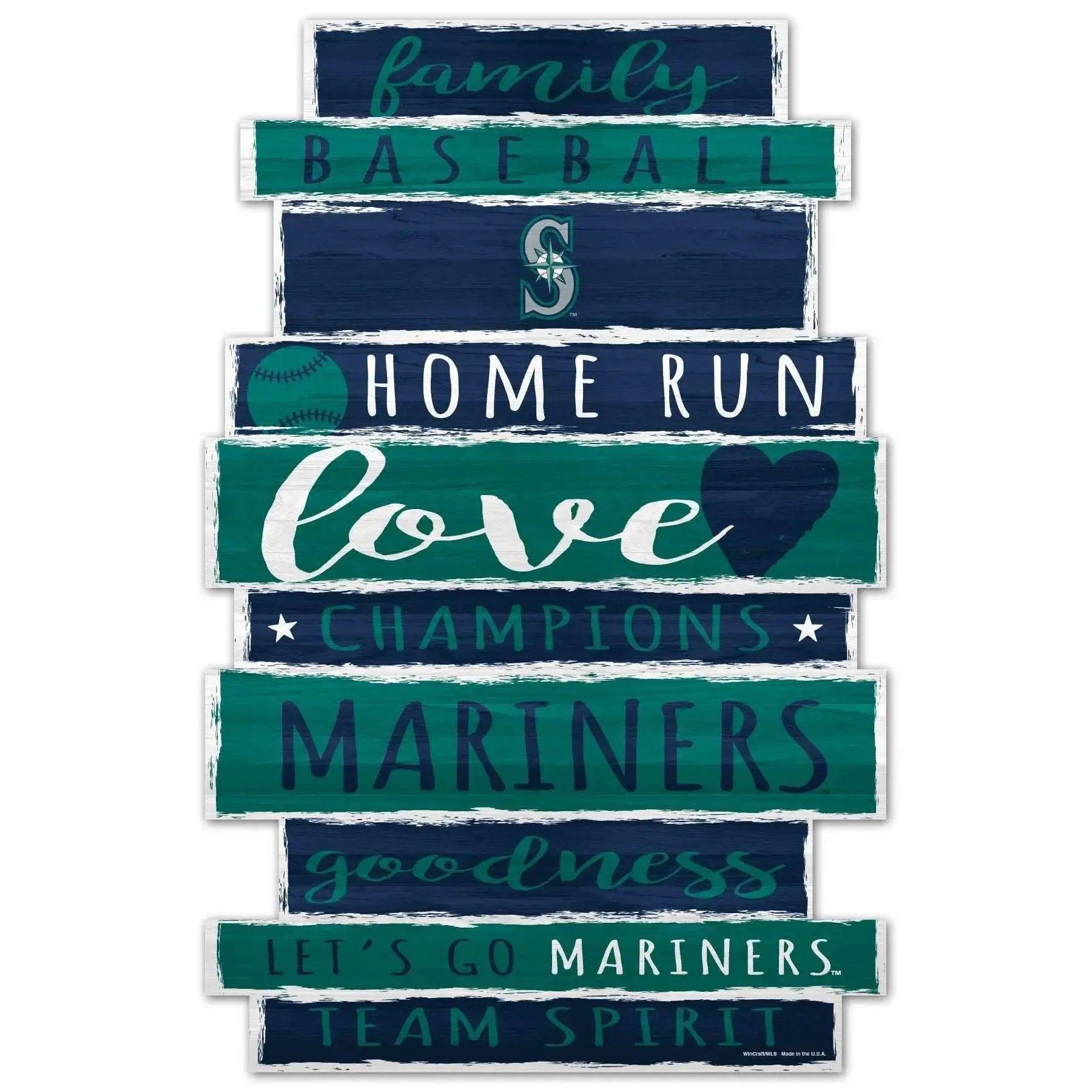 Seattle Mariners 11x17 Wood Sign Family Word Decor Wincraft -  ToylandEU™