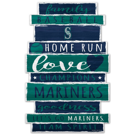 Seattle Mariners 11x17 Wood Sign Family Word Decor Wincraft - ToylandEU