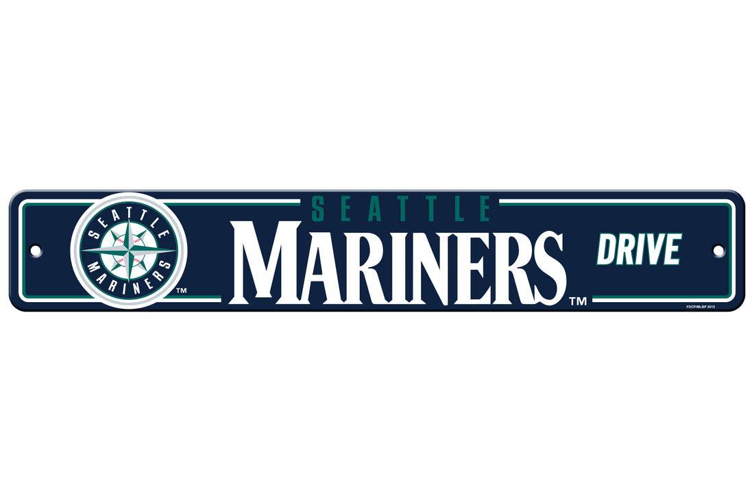 Seattle Mariners 4x24 Plastic Street Style Sign For Home - ToylandEU