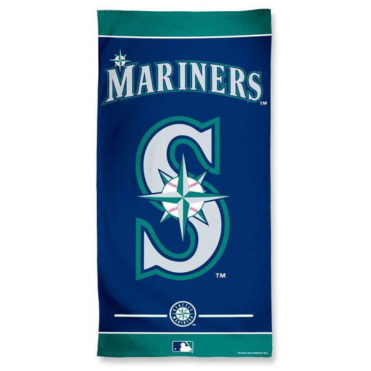 Seattle Mariners Beach Towel 30x60 Cotton Velour Front - ToylandEU