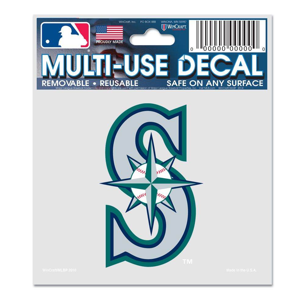 Seattle Mariners Decal 3x4 Multi Use Premium Outdoor Vinyl - ToylandEU